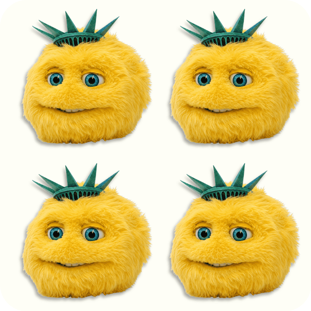 Biberty Liberty Plush 4PCS Biberty Liberty Plush 4PCS